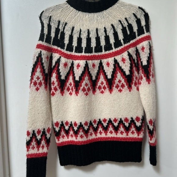 Faherty Frost Fair Isle Crew Sweater Alpaca - Picture 8 of 9